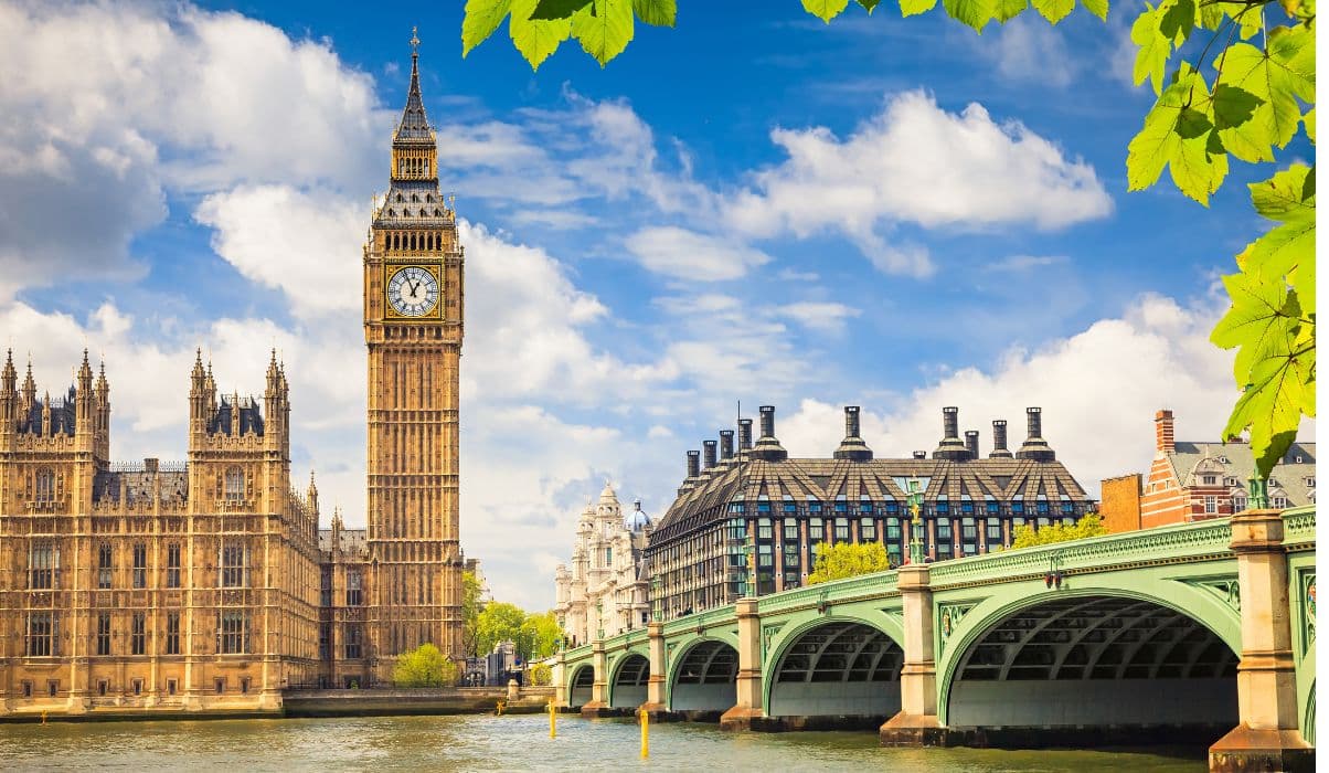 Big Ben, London Eye, and Westminster Abbey