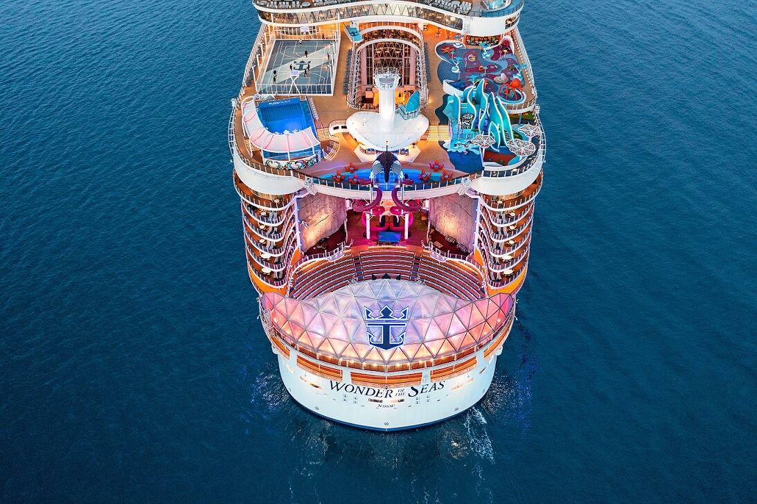 Royal Caribbean ship in the ocean